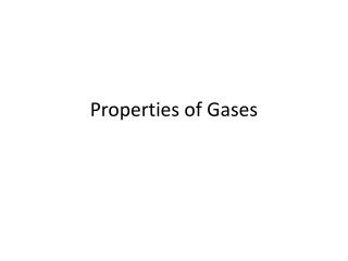 Properties of Gases