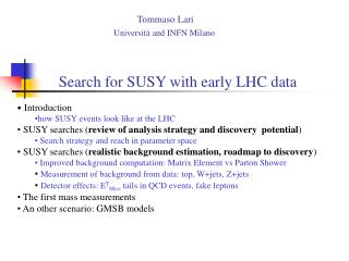 Search for SUSY with early LHC data