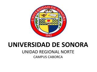 UNIVERSIDAD DE SONORA UNIDAD REGIONAL NORTE CAMPUS CABORCA