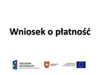 Wniosek o płatność