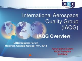 International Aerospace Quality Group (IAQG)