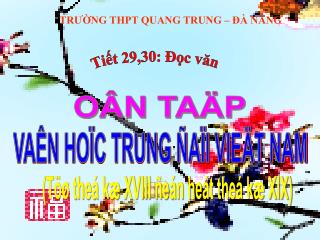 VAÊN HOÏC TRUNG ÑAÏI VIEÄT NAM