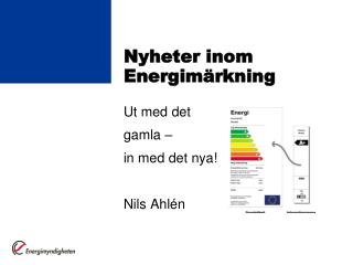 Nyheter inom Energimärkning