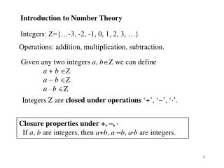 Introduction to Number Theory