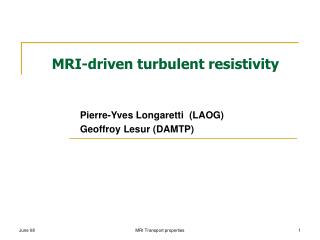 MRI-driven turbulent resistivity