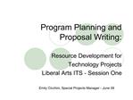 Program Planning and Proposal Writing: