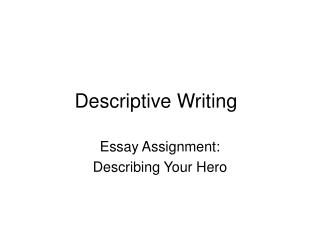 Descriptive Writing