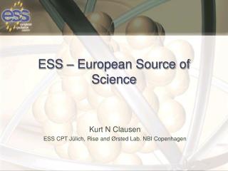 ESS – European Source of Science