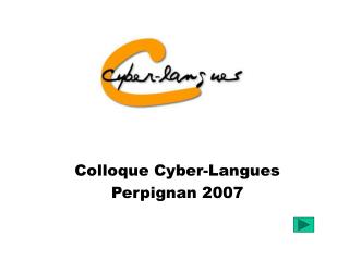 Colloque Cyber-Langues Perpignan 2007