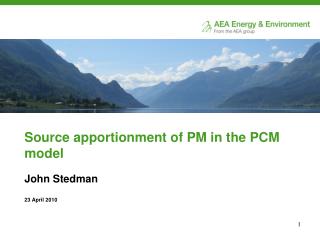 Source apportionment of PM in the PCM model