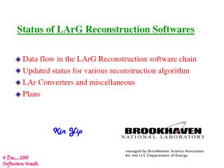 Status of LArG Reconstruction Softwares