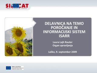 DELAVNICA NA TEMO POROČANJE IN INFORMACIJSKI SISTEM ISARR