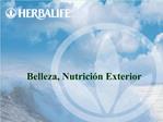 Belleza, Nutrici n Exterior