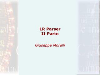 LR Parser II Parte