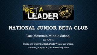 National Junior Beta Club