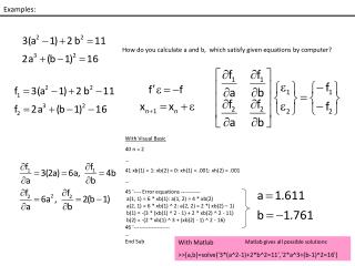 Examples: