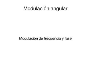 Modulación angular