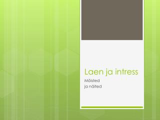 Laen ja intress