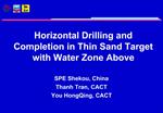 Horizontal Drilling and Completion in Thin Sand Target with Water Zone Above