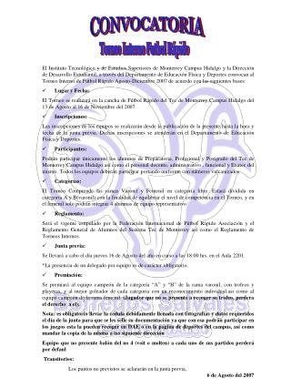 Torneo Interno Futbol Rápido
