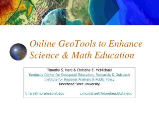 Online GeoTools to Enhance Science &amp; Math Education