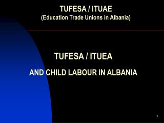 TUFESA / ITUEA AND CHILD LABOUR IN ALBANIA