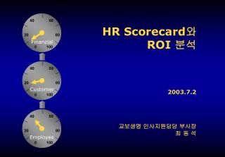HR Scorecard 와 ROI 분석