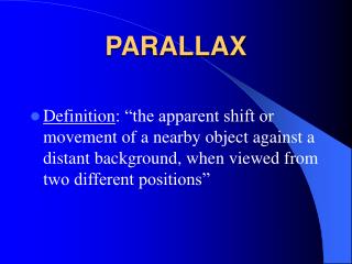 PARALLAX