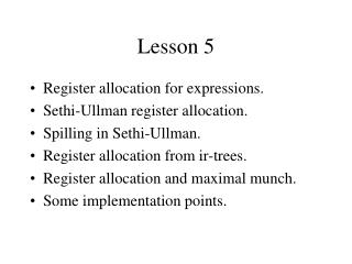 Lesson 5