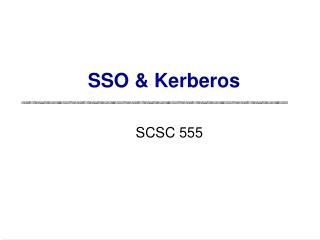 SSO &amp; Kerberos