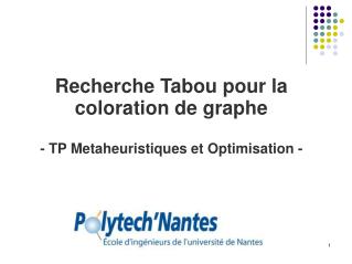 Recherche Tabou pour la coloration de graphe - TP Metaheuristiques et Optimisation -