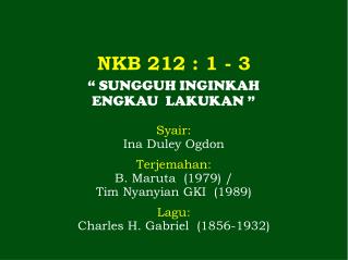 NKB 212 : 1 - 3