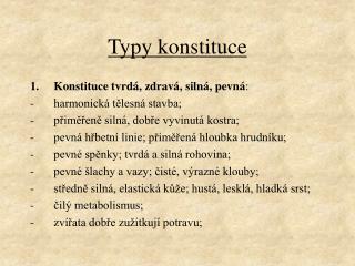 Typy konstituce