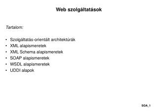 Web szolgáltatások