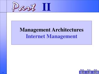 Management Architectures Internet Management