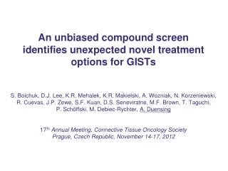 GISTs and chemotherapy