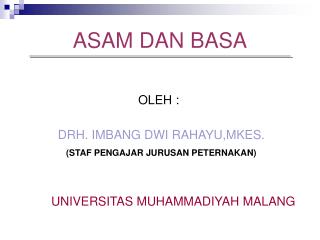 ASAM DAN BASA