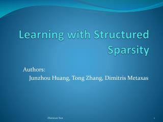 Learning with Structured Sparsity