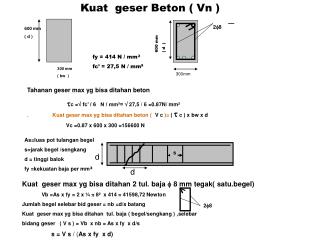 Kuat geser Beton ( Vn )