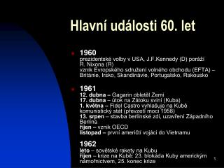 Hlavní události 60. let