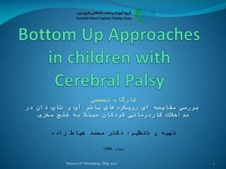 Bottom Up Approaches in children with Cerebral Palsy