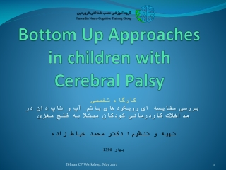 Bottom Up Approaches in children with Cerebral Palsy