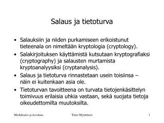 Salaus ja tietoturva