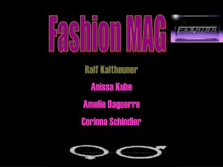 Ralf Kaltheuner Anissa Kube Amelie Daguerre Corinna Schindler