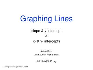 Graphing Lines