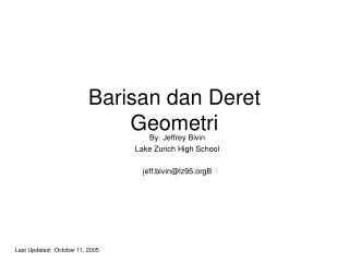 Barisan dan Deret Geometri