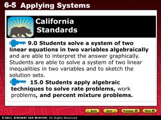 California 	 Standards