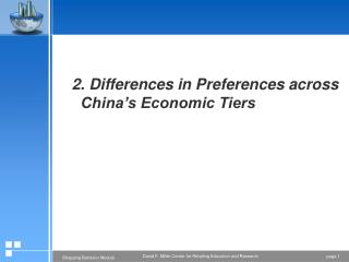 2. Differences in Preferences across China’s Economic Tiers
