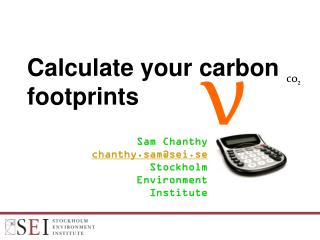 Calculate your carbon footprints