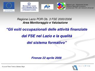 Regione Lazio - Dipartimento Sociale